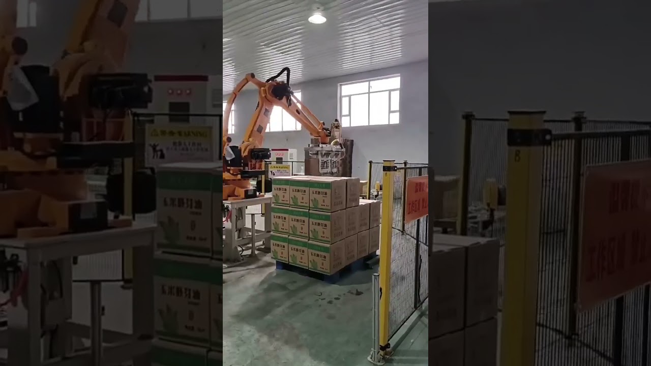 high speed robot for carton stacking #machine #palletizer #manipulator