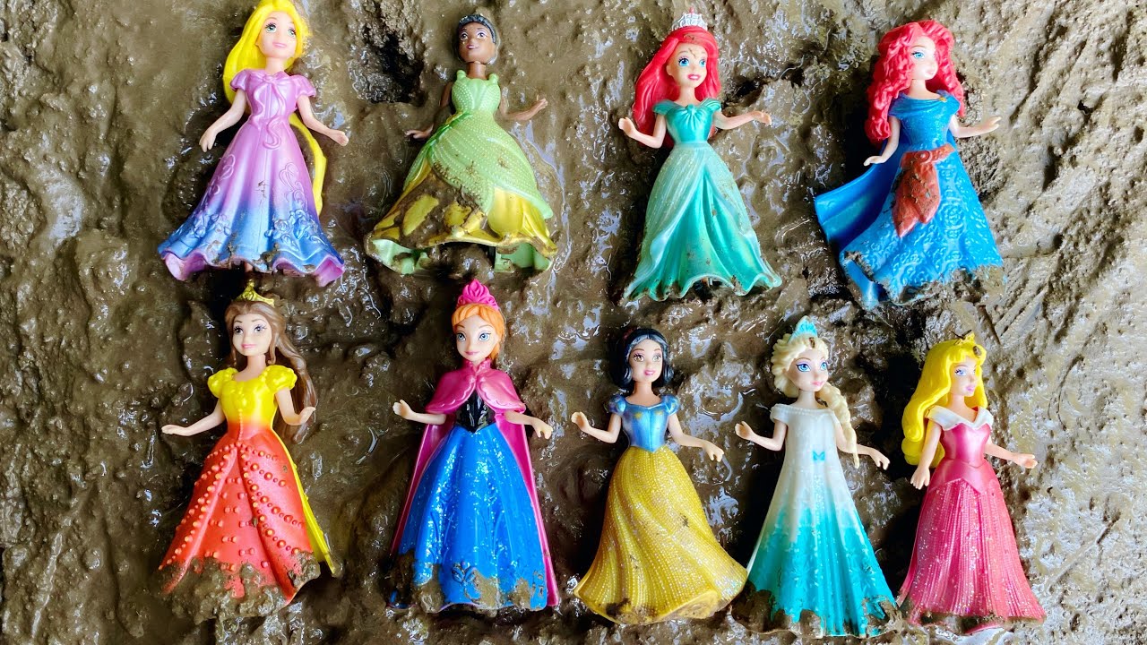 Satisfying ASMR Cleaning! Help Elsa, Anna & Ariel Get Clean Again