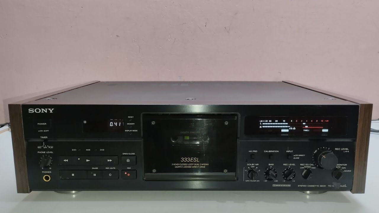 Sony TC-K333ESL 3Head Direct Drive Stereo Cassette Deck Calibration & Recording Demo