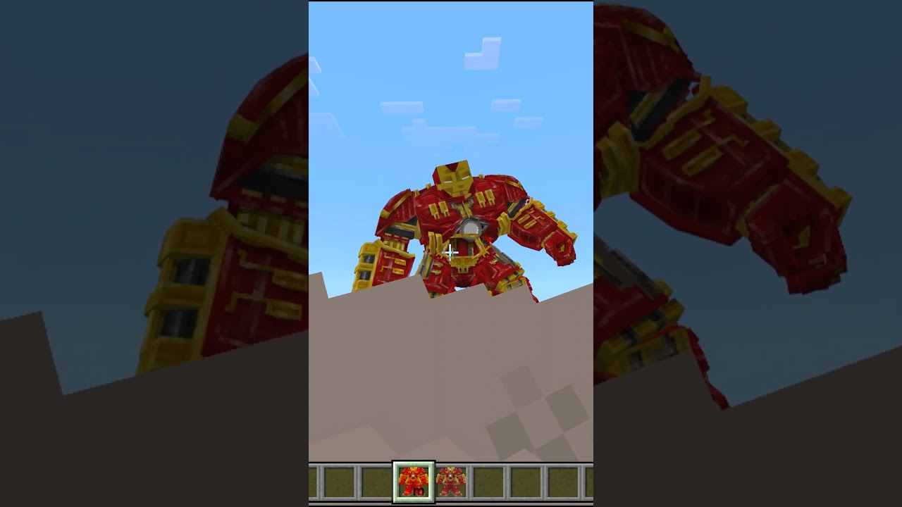 HULKBUSTER ADDON in Minecraft Bedrock Iron Man #minecraft #hulkbuster #ironman