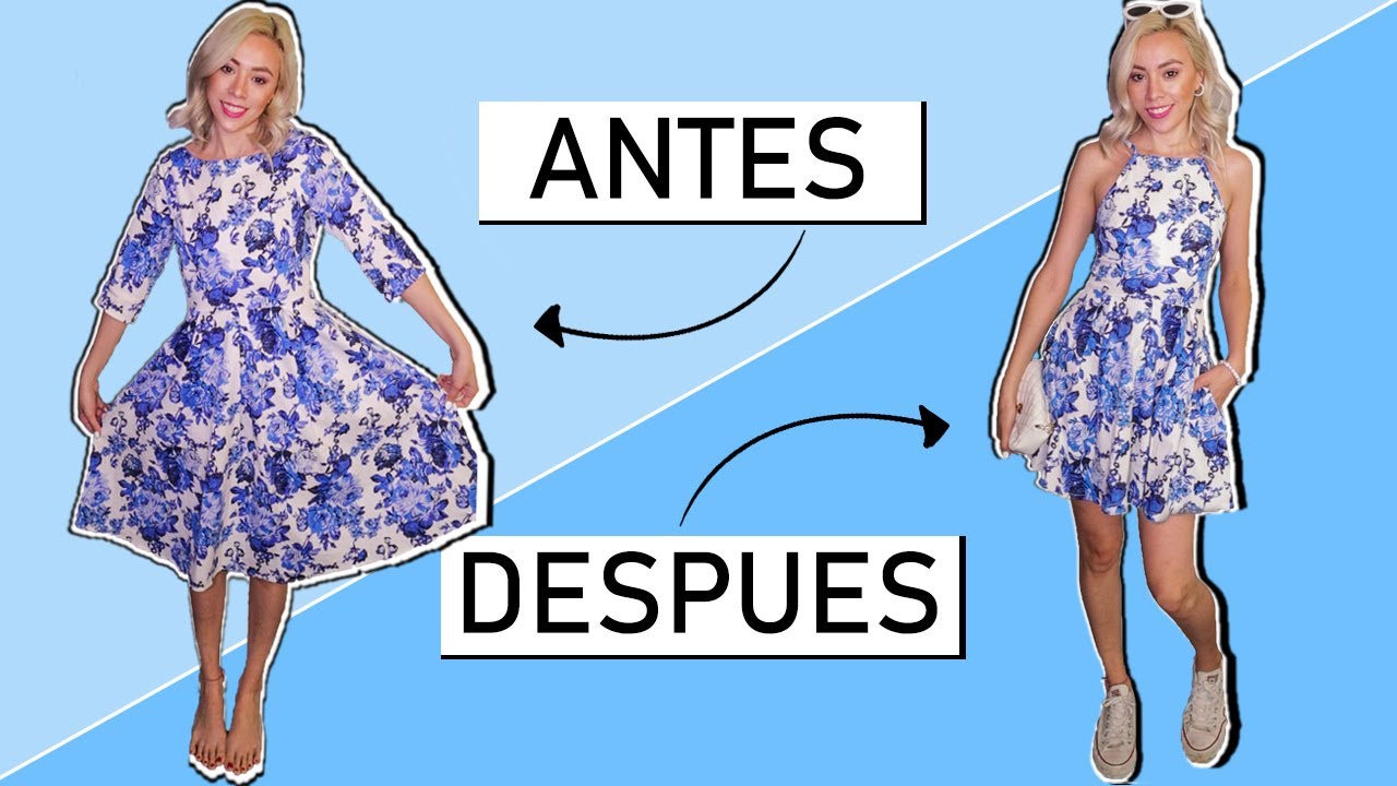 DIY COMO TRANSFORMAR UN VESTIDO DE SEGUNDA MANO | ARELI DURAZO