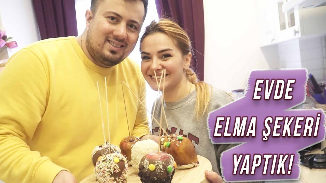 EVDE ELMA ŞEKERİ YAPTIK! MÜKEMMEL OLDU #evdeyap