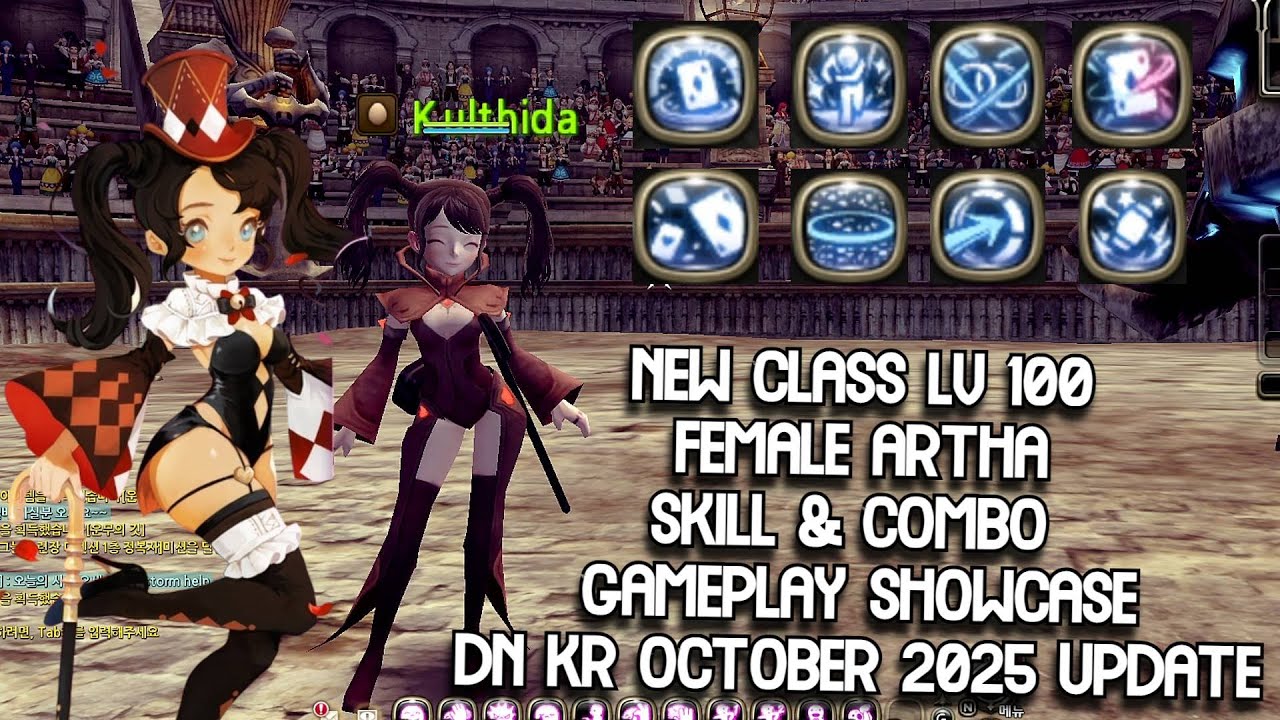 New Class Lv 100 Female Artha Skill & Combo Showcase Dragon Nest KR October 2025 Update