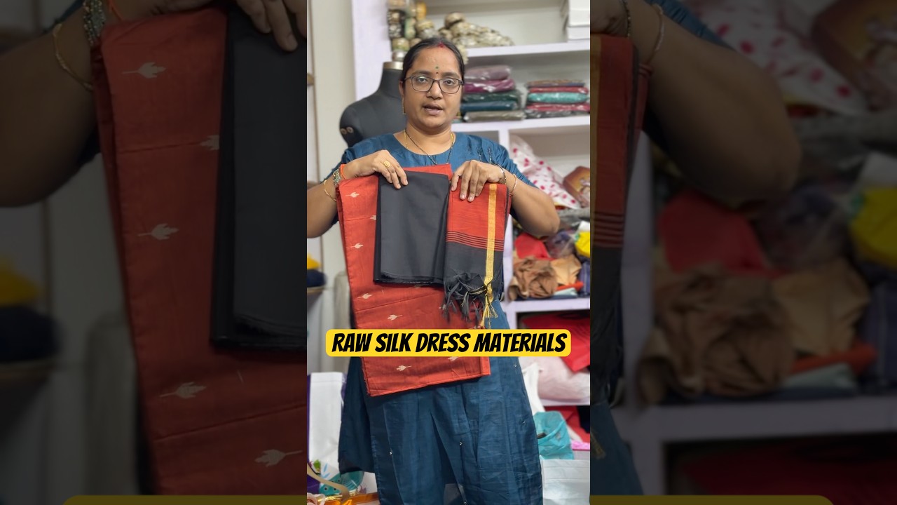 Latest and trending raw silk dress materials#trending #viral #dressmaterials #rawsilk
