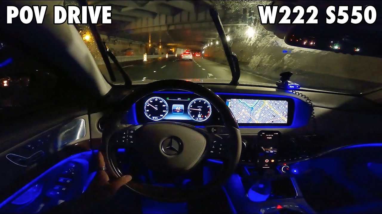Driving the 2015 Mercedes S550 W222 | POV NIGHT TEST DRIVE