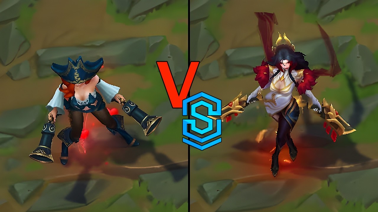 Classic Miss Fortune VS MVP T1 Miss Fortune Skins Comparison