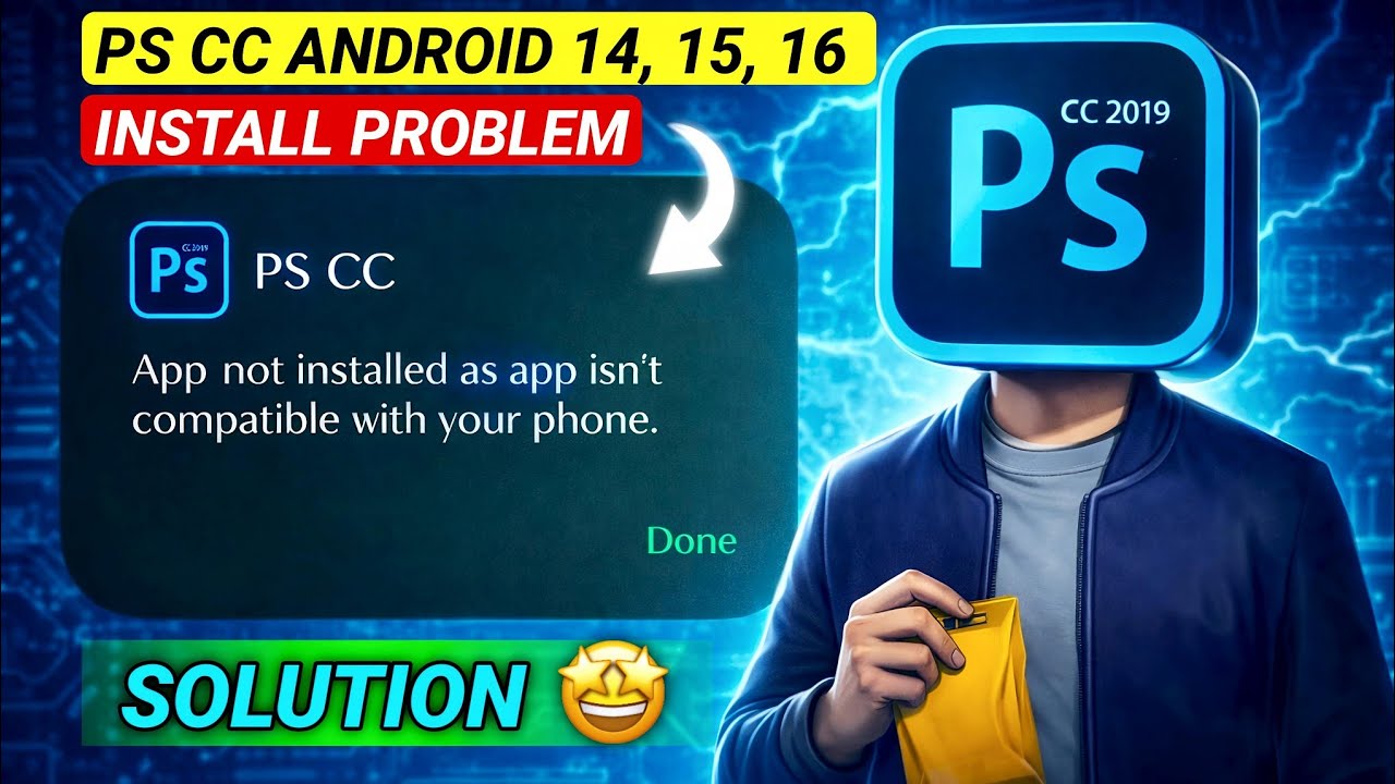 How To Install PSCC In Android 14 15 | PS CC Not Installed Problem Solved | PSCC Download | PS Touch
