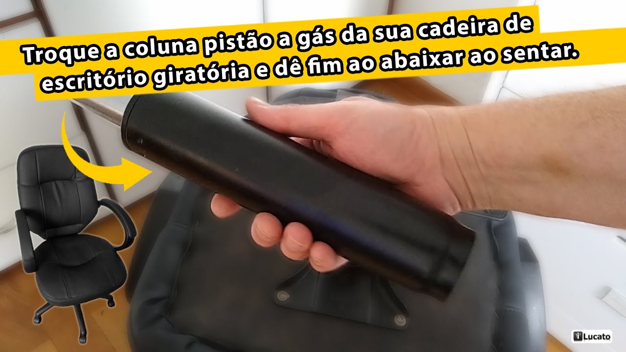 Dê fim da cadeira descer ao sentar. Veja como trocar a coluna pistão a gás da sua cadeira escritório
