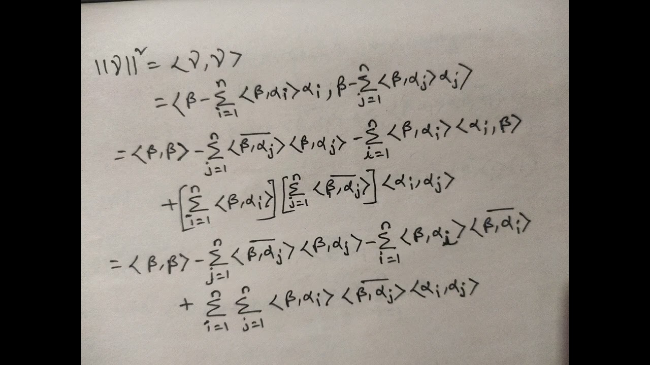 Bessel's inequality theorem ,bsc 3 year maths, linear algebra 