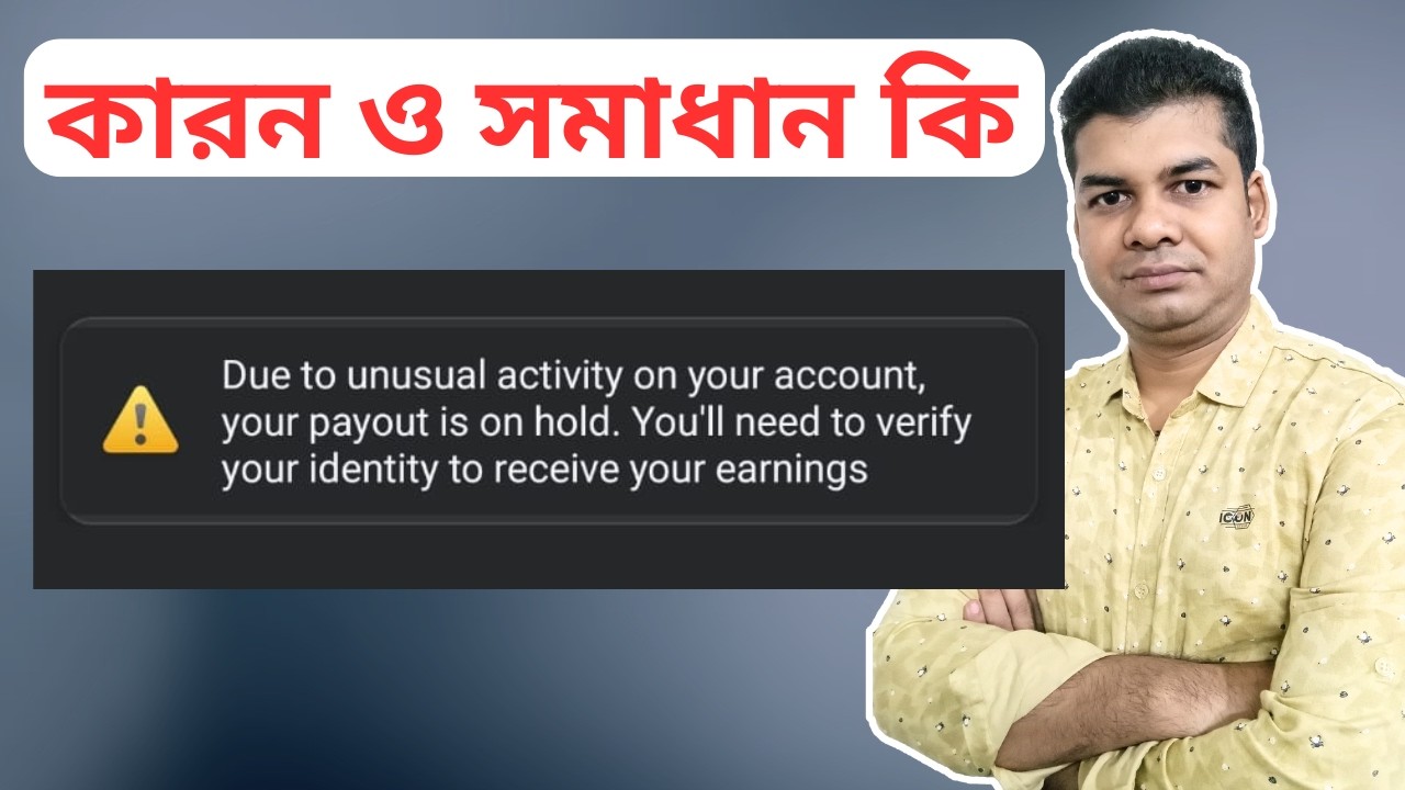 Due to unusual activity on your account your payout is on hold