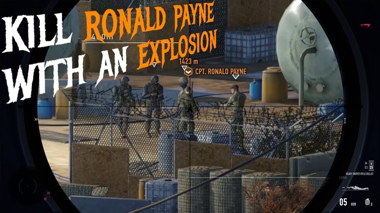 kill Ronald Payne with an explosion : sniper ghost warrior contracts 2 challenge 8