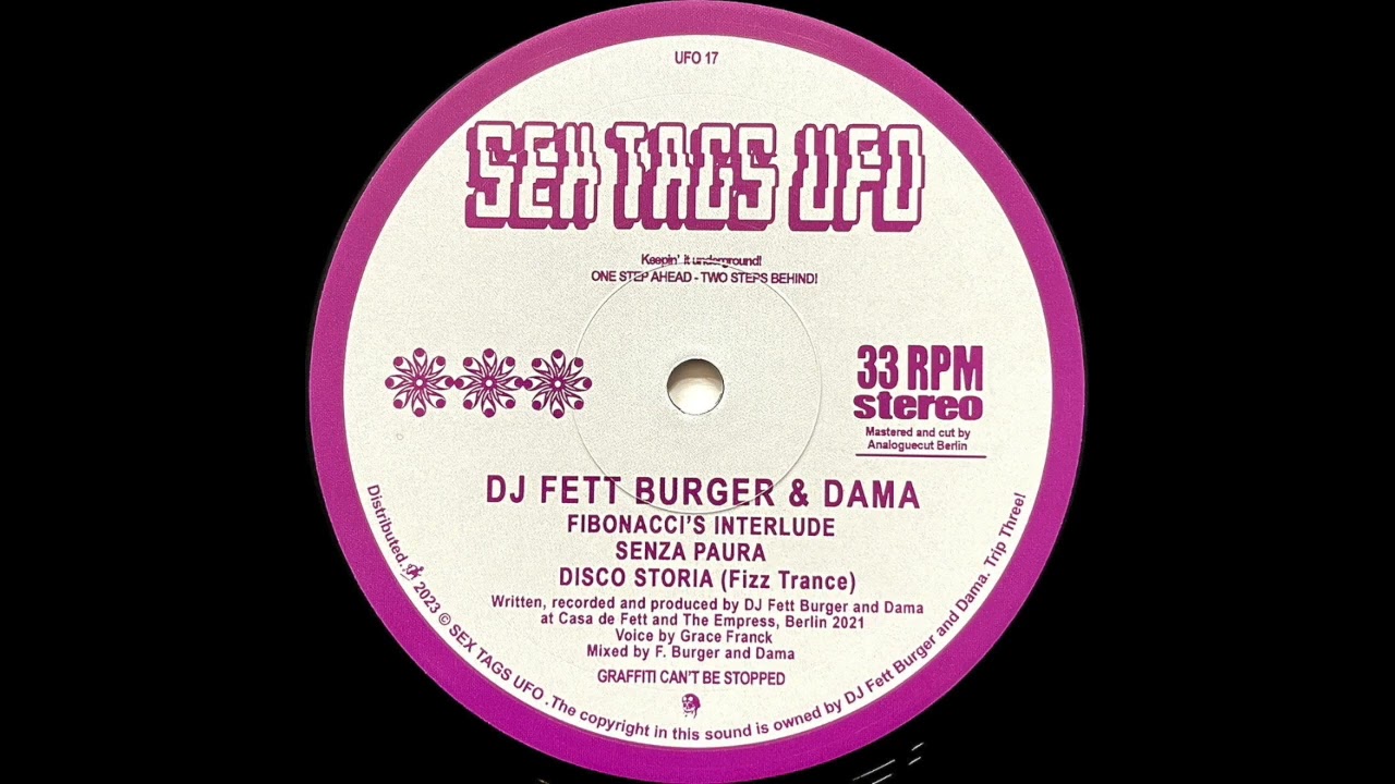 DJ Fett Burger & Dama 'Disco Storia' (Fizz Trance) - Sex Tags UFO