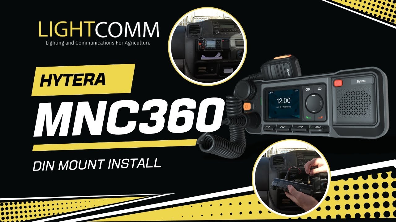 Hytera MNC360 PoC Two Way Radio Din Recess Install - LightComm