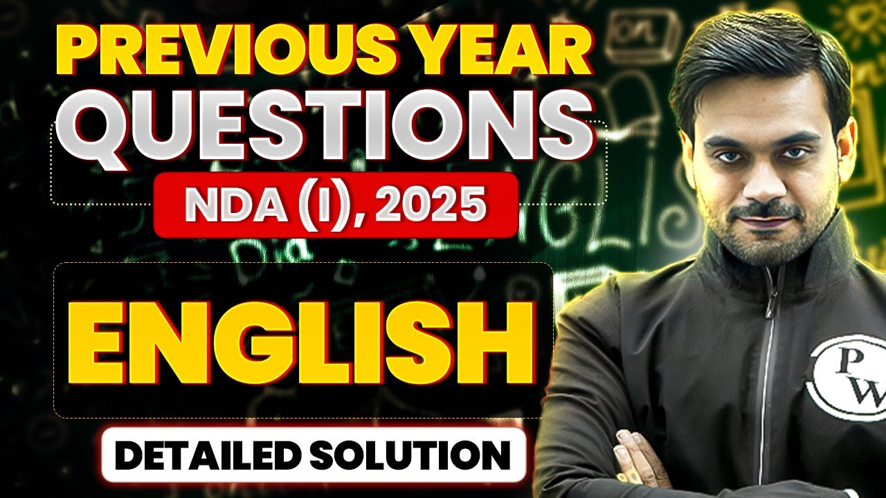 NDA English: English PYQ For NDA | NDA English PYQ | NDA English PYQ Solution | NDA PYQ | NDA Exam