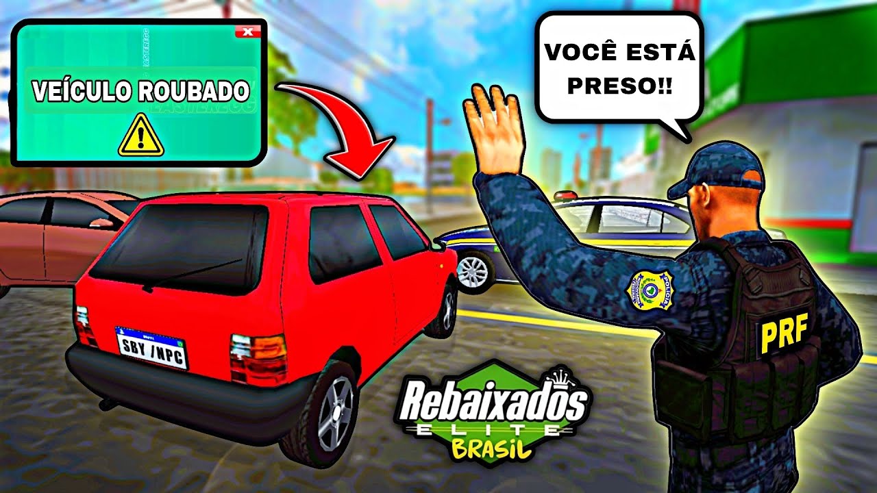 INCRIVEL!! 😱 APREENDI OS CARROS ILEGAIS DOS NPCs NO REBAIXADOS ELITE BRASIL... VIREI UM POLICIAL!!