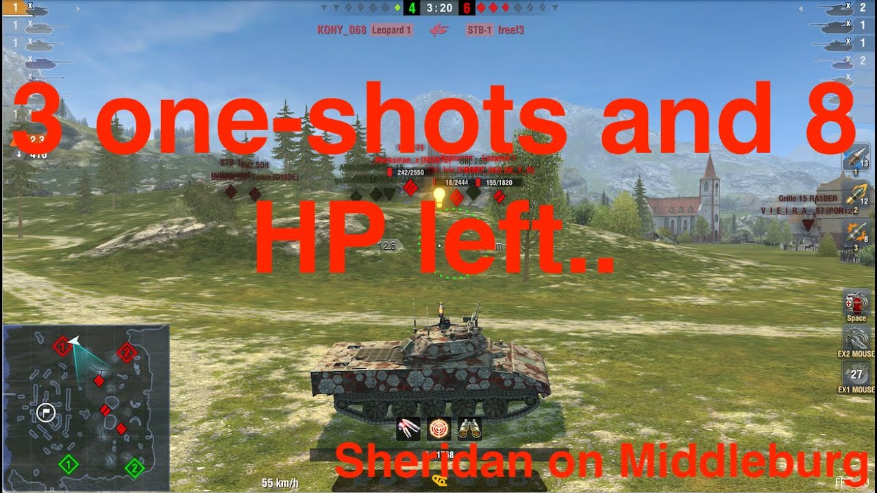 WOT Blitz - 3v1 in the Sheridan