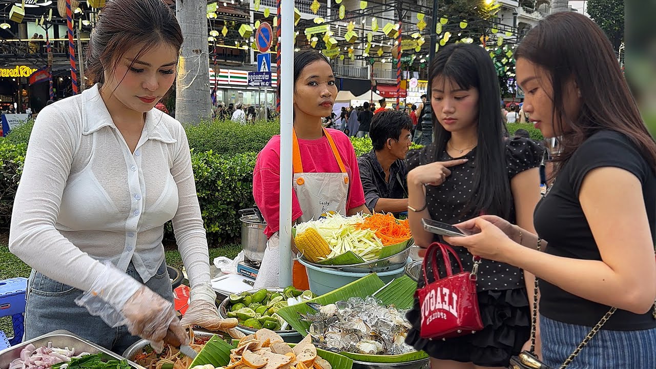 Hidden! Popular Place Cambodian Walk Street Tour - Walking at Phnom Penh Riverside Walk Street