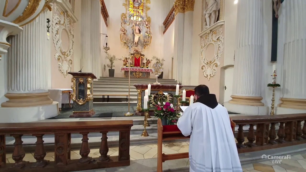 P. Bartimäus OFM singt den Christushymnus Sei gegrüßt Herr Jesus - Wallfahrtskirche Freystadt