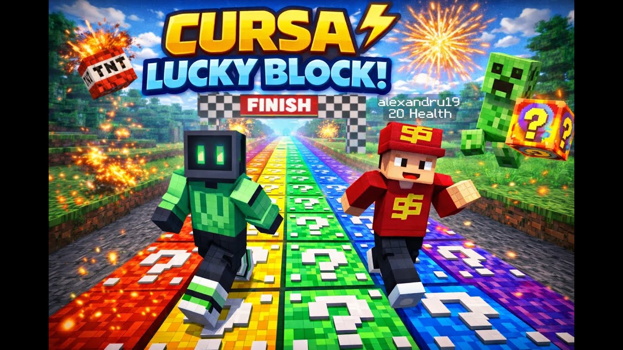 PRIMUL MEU VIDEOCLIP  | CURSA LUCKY BLOCK (ep 1)