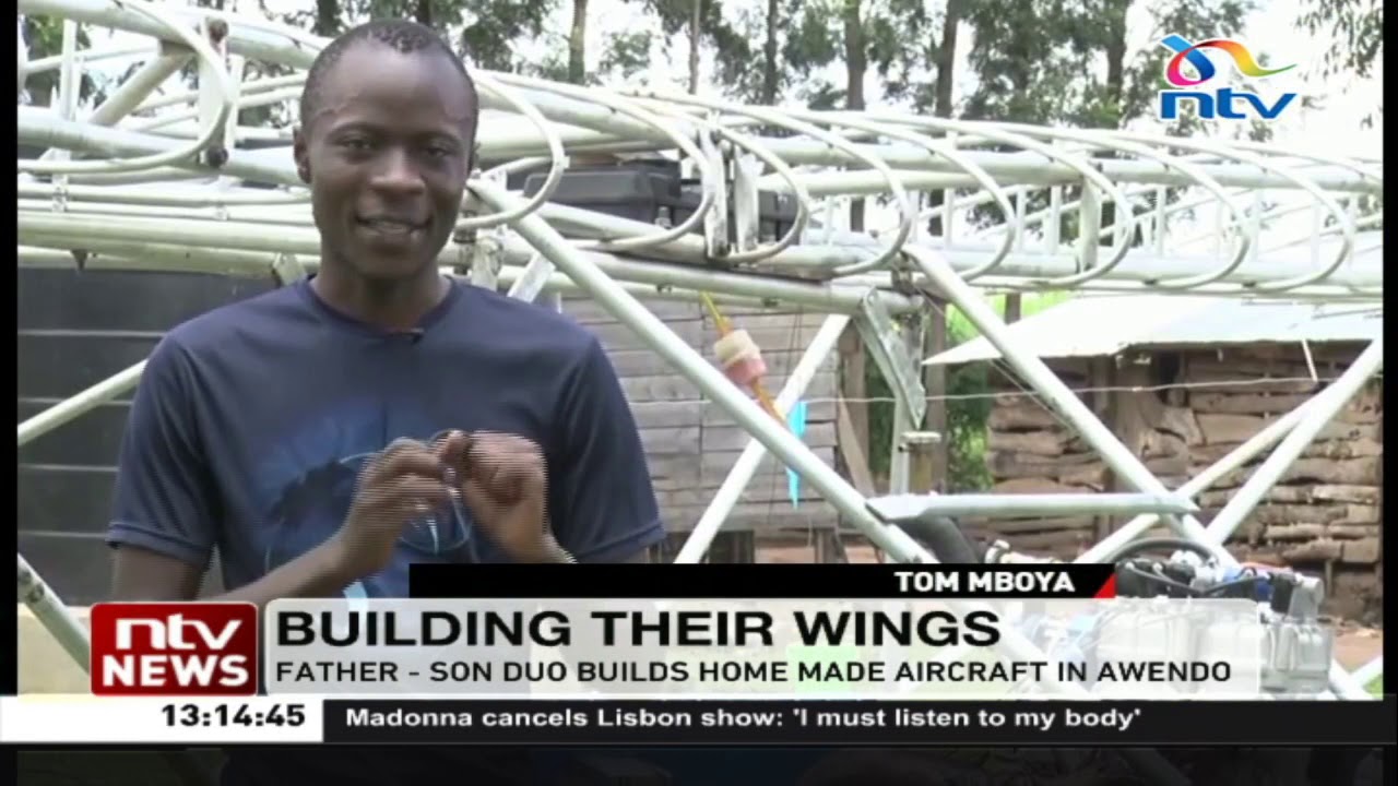 Can it fly? Father and son build home-made aircraft in Awendo