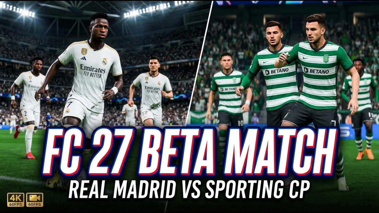 FC 27 Beta Gameplay  Real Madrid vs Sporting CP  | Authentic Mode  World Class | 4K 60FPS |