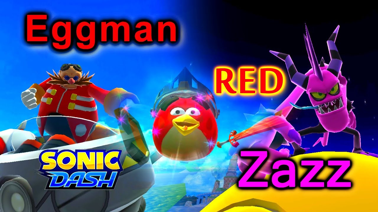 Sonic Dash - Angry Bird Red VS Zazz VS Eggman [Widescreen / Landscape 1080p]