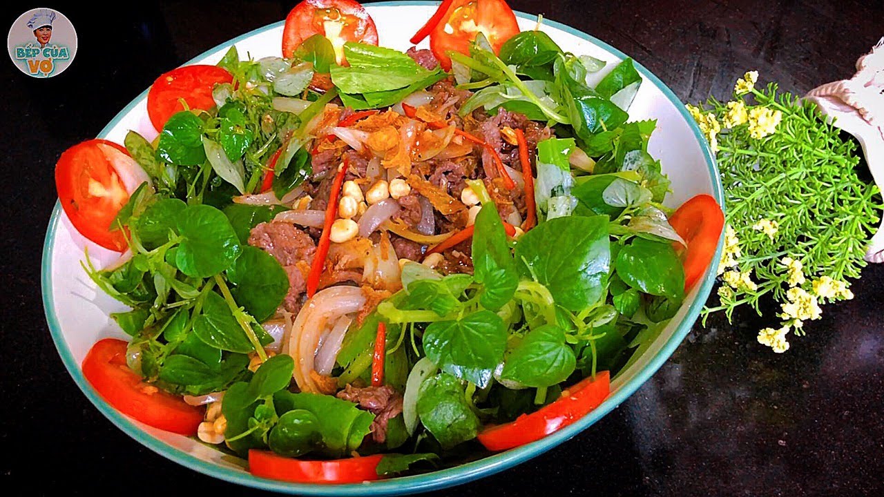 Cách trộn GỎI BÒ RAU CÀNG CUA siêu ngon hấp dẫn | Bếp Của Vợ