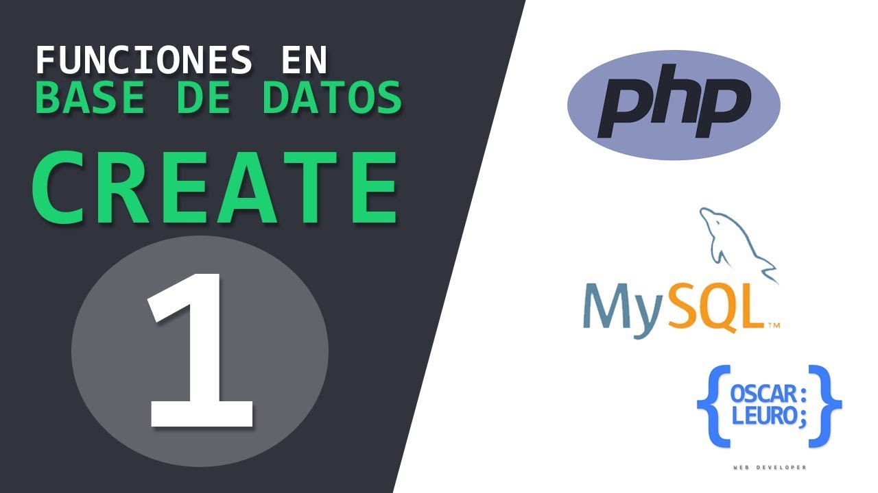 1 - Funciones Básicas en Base de Datos - CRUD - CREATE