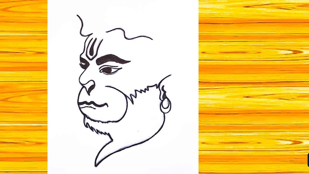 Bajrangbali Drawing Step By Step🙏 | How To Draw Lord Hanuman With Pencil | Bajrangbali Face Drawing