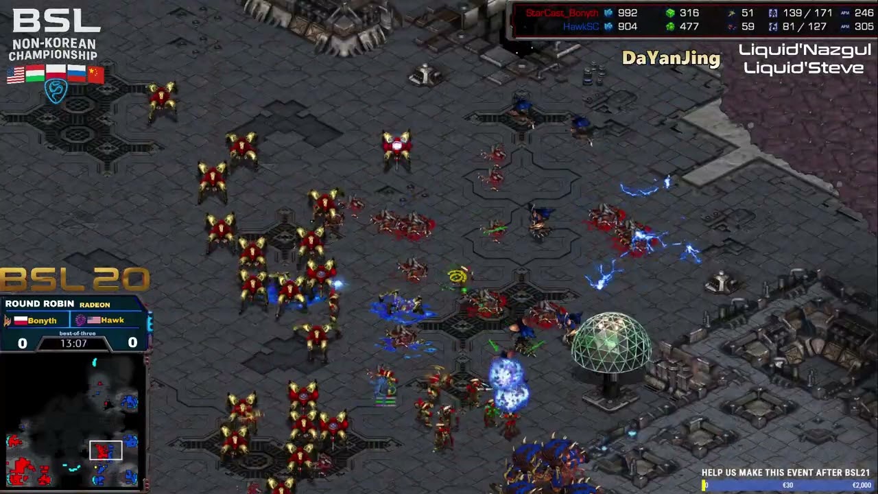 BSL20 Non-Korean Champs - BONYTH vs HAWK - Round Robin Group Stage - bo3 #broodwar