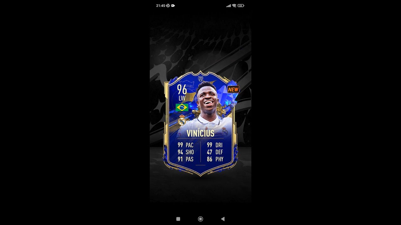 MADFUT 23: 96 Community TOTY Attacker Vin&iacute;cius Junior (SBC) (5/15)