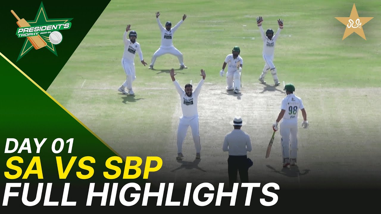 Full Highlights | Sahir Asst vs SBP | President Trophy | 2025-26 | Day 1 | PCB | M2Y1S