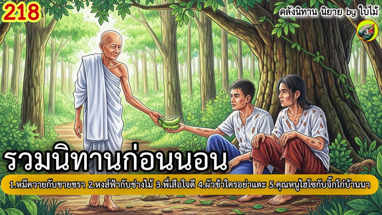 EP. 218   รวมนิทานก่อนนอน ฟังยาวๆ สนุกๆ ทุกวัย