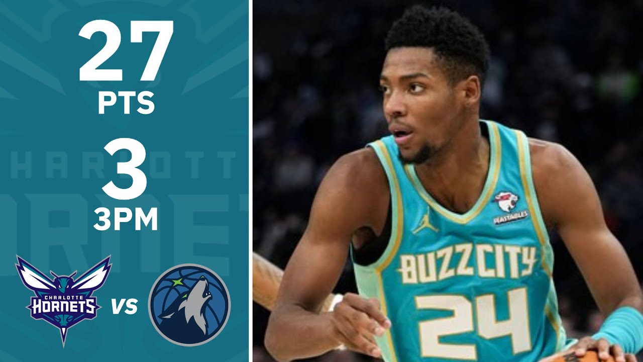 Brandon Miller 27-Point Highlights vs. Timberwolves | January 22, 2024