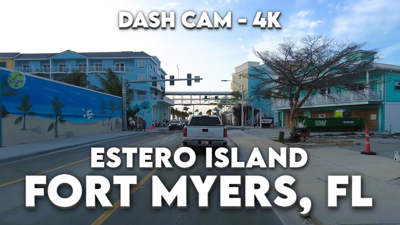 Estero Island Drive: Fort Myers, FL 🚗 | 4K Coastal Adventure!