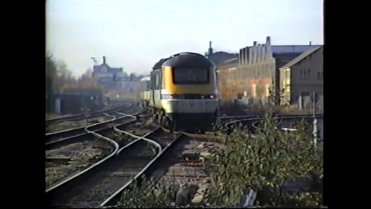 Swindon with diverted Virgin Trains services and Great Western services. Filmed in the 90s