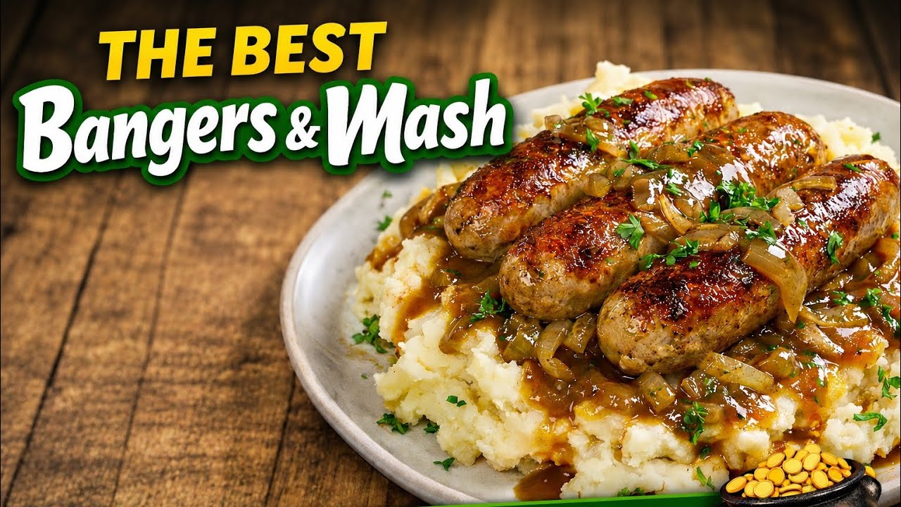 The BEST Bangers & Mash for St. Patrick’s Day ☘️ Easy Irish Comfort Food Recipe!