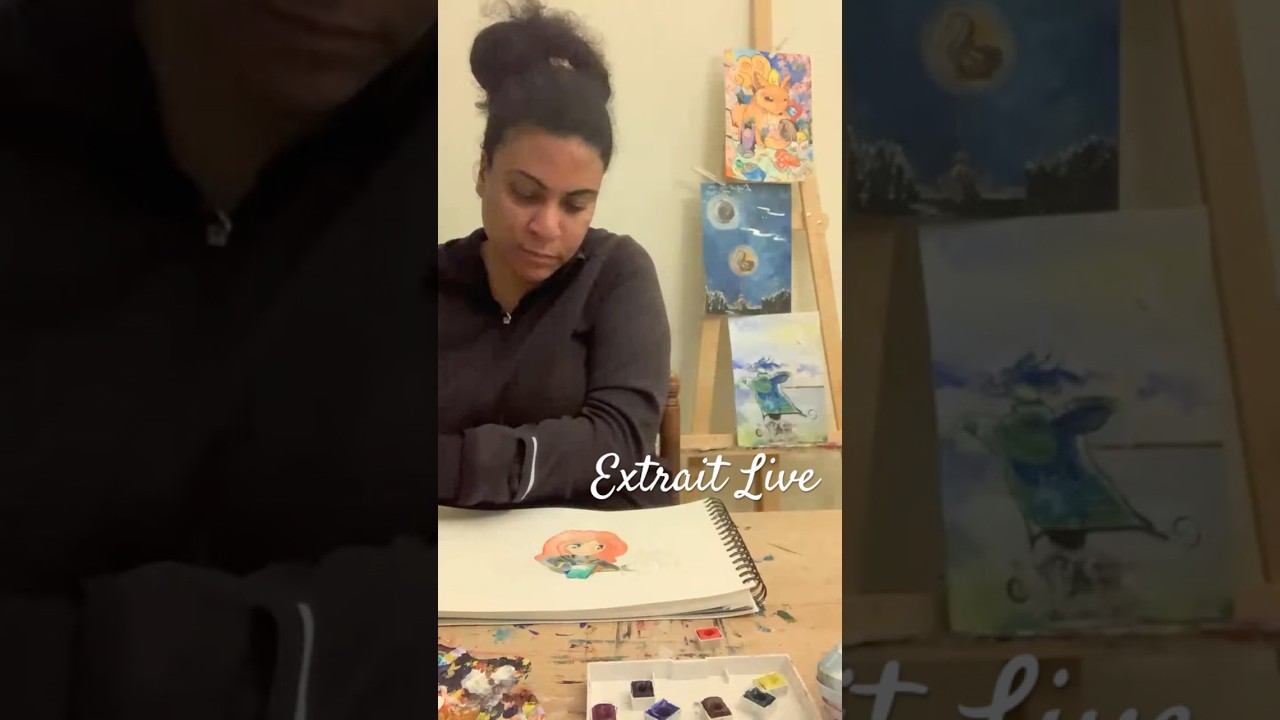 EXTRAIT LIVE | A drawing live for Healing Soul [ No talk | No chat | No sound 🤫] - [🩷RELAX🎀]