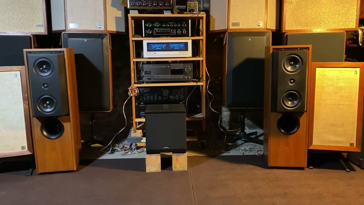 JVC M7050 Power Amp- McIntosh C34V Pre-amp, KEF 104.2s restored.