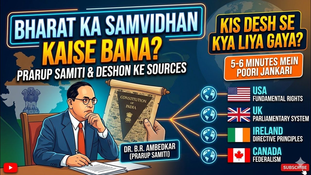 Bharat Ka Samvidhan Kaise Bana? | Prarup Samiti & Deshon Ke Sources (Poori Jankari)