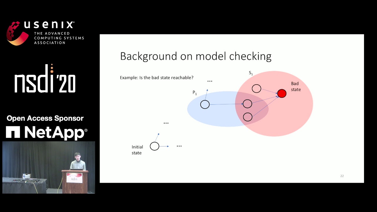 NSDI '20 - NetSMC: A Custom Symbolic Model Checker for Stateful Network Verification