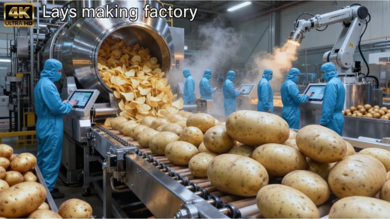 Inside a Modern Pringles Factory, From Whole Potatoes to Stacked Potato Chips (Full Process)