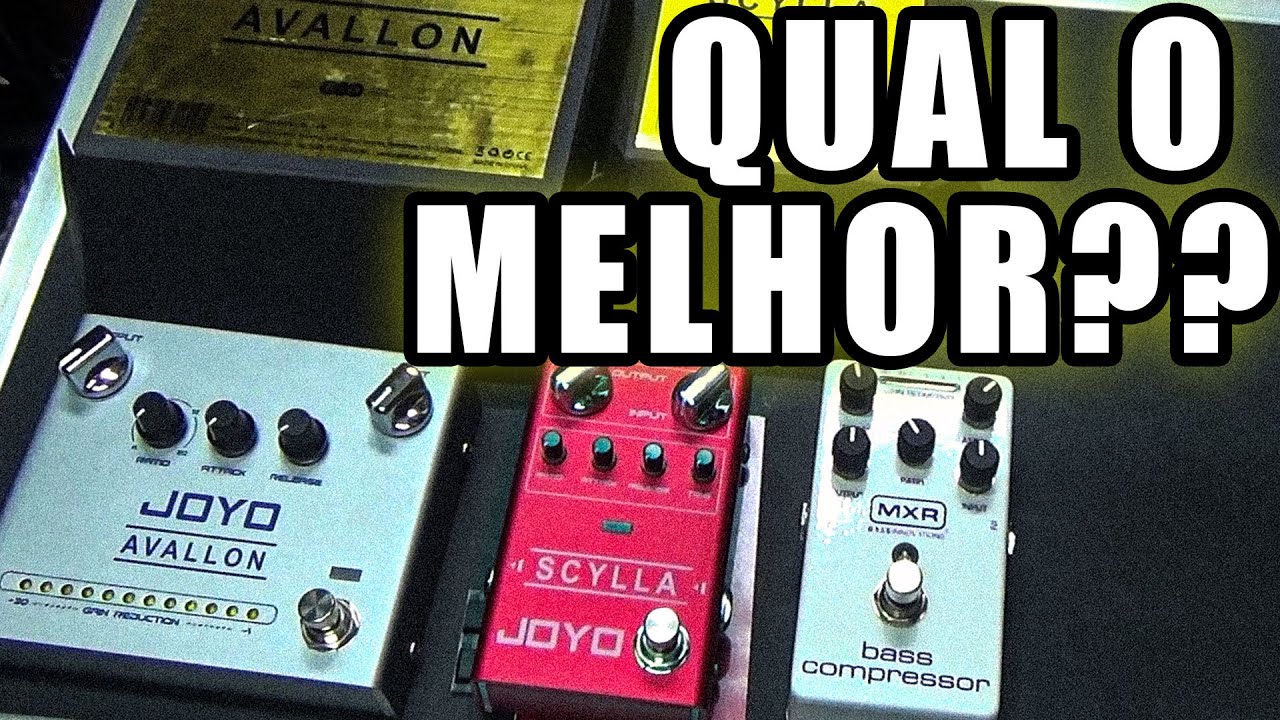 #1/2 COMPARAÇÃO entre Pedal Compressores  - MRX M87 + Joyo Avallon + Joyo Scylla