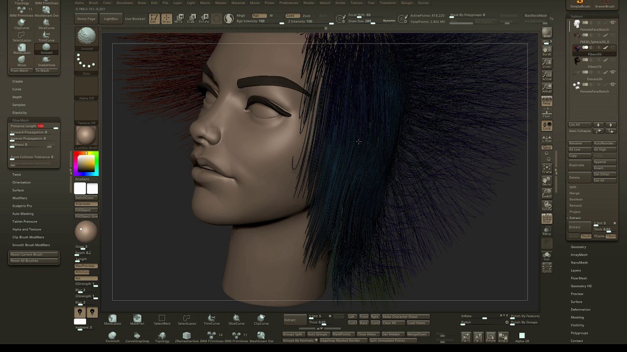 In depth Fibermesh tutorial Zbrush 2018