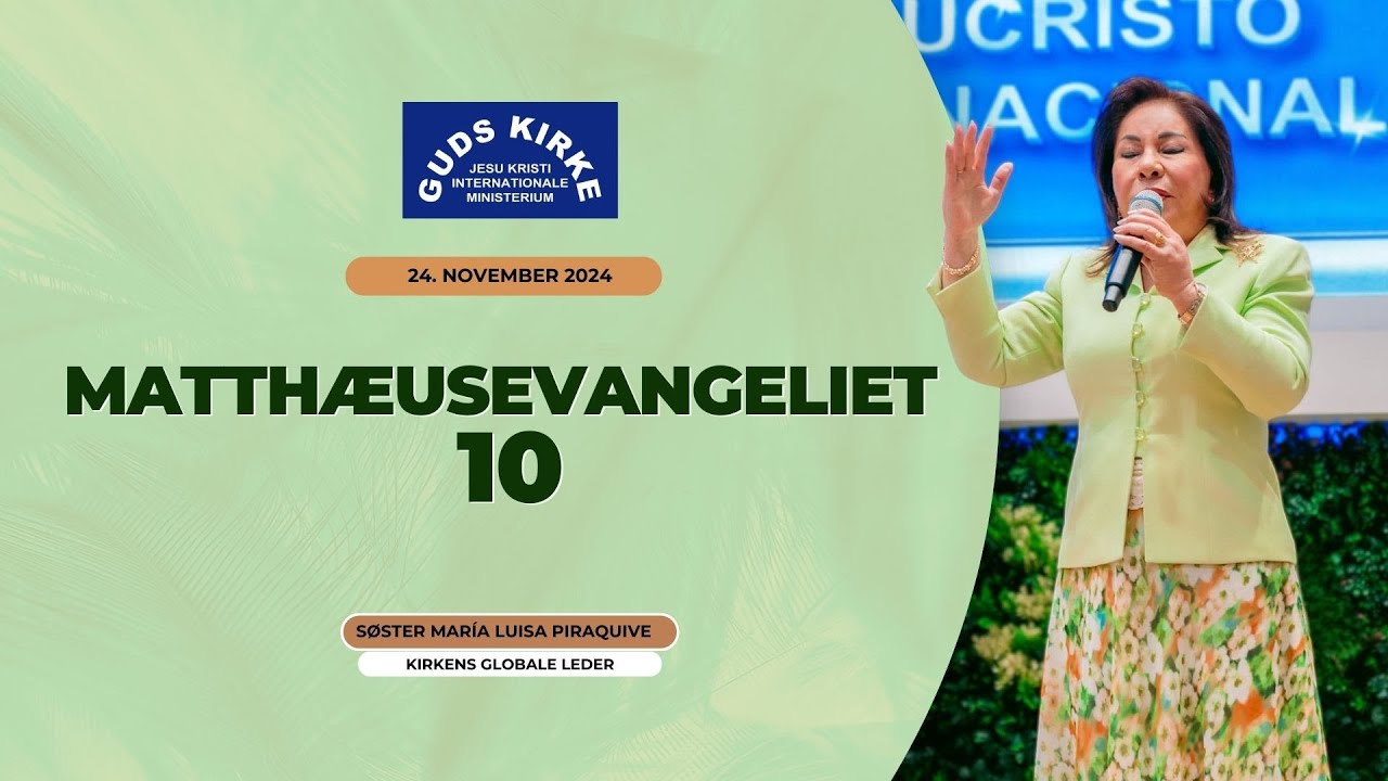 Prædiken - Matthæusevangeliet 10 - Søster María Luisa Piraquive - 24. november 2024