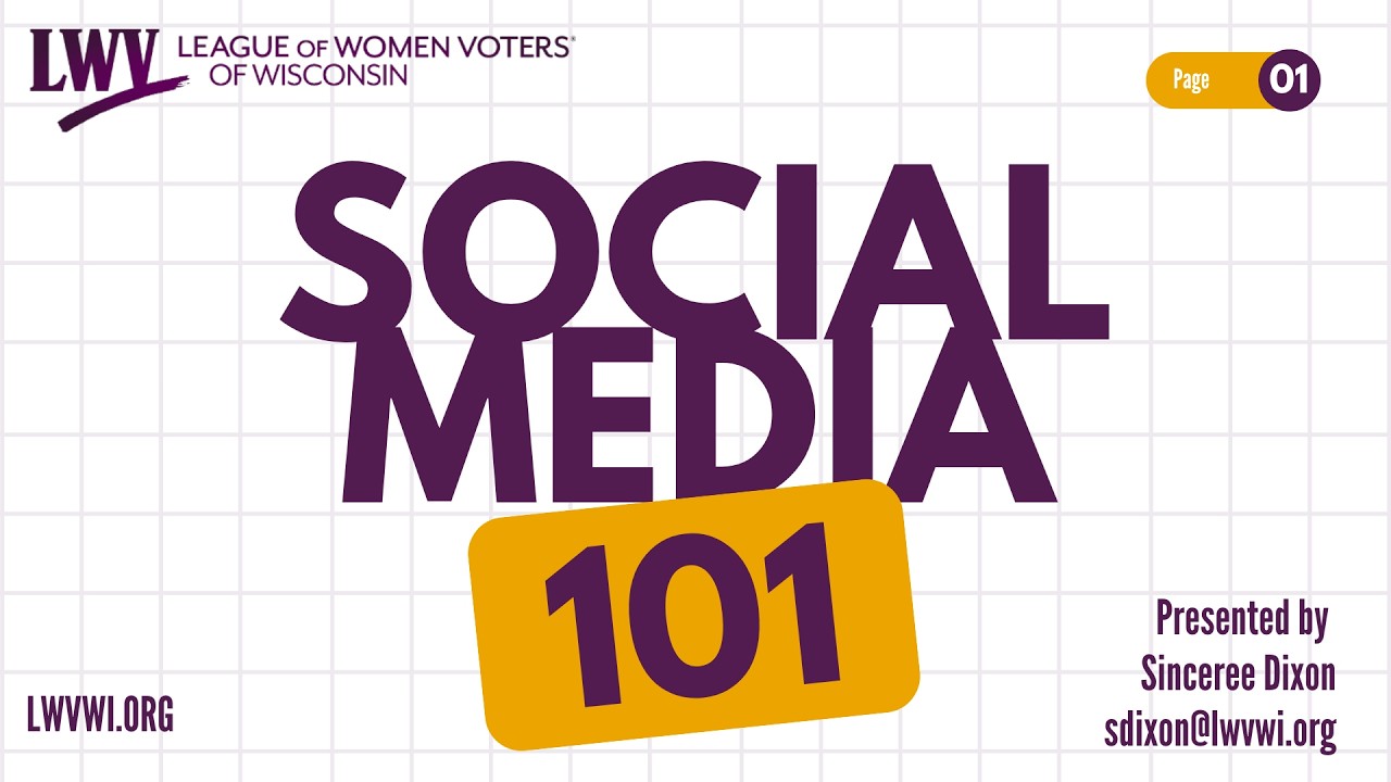 LWVWI Comms/Tech Committee Social Media 101- Facebook Presentation