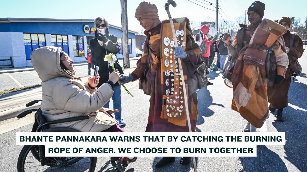 Day 84: Bhante Pannakara warns that if we catch the rope of anger we will burn together
