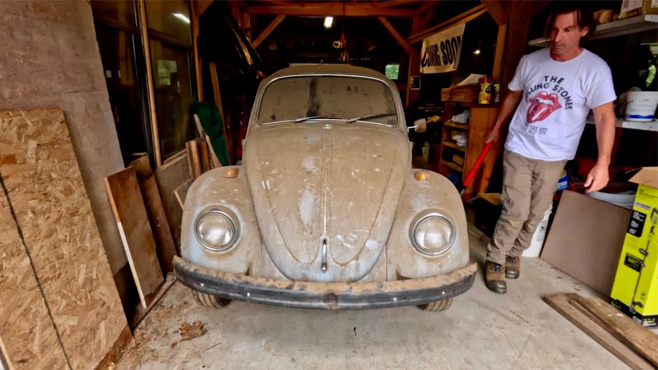 FIRST WASH in 35 YEARS | Forgotten Barn Find - 1968 VW Beetle 1st Wash