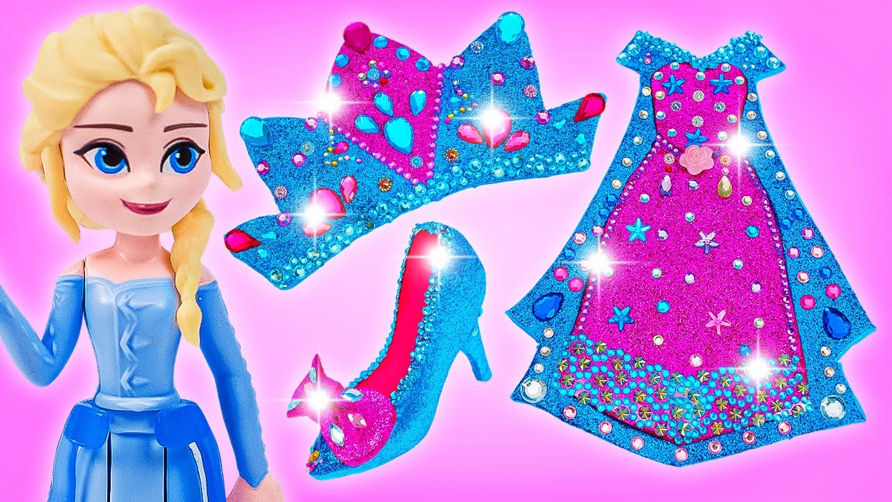 エルサ風の輝くドレスを作ろう ❄️ DIYを楽しんでね！