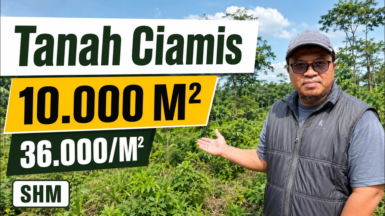 Jual Tanah SHM Ciamis Murah 10.000 m² Harga 36.000/m² Akses Jalan, Listrik dekat Sumber Air